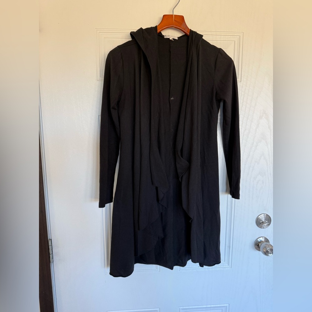 2 for $20 sale: Just Ginger black hooded Cardigan open sweatshirt - S